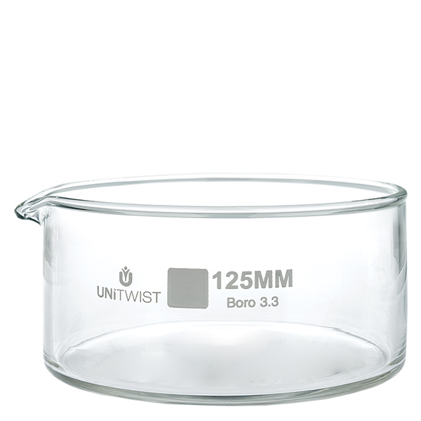 Kristalliseer schaal ø125mm borosilicaatglas UNiTWIST