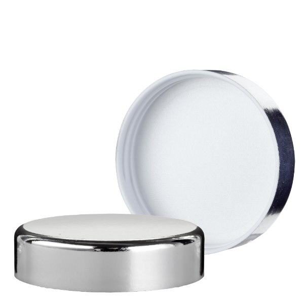 Schroefdop zilver voor blauwe glazen pot 50ml Schroefdop zilver voor blauwe glazen pot 50ml