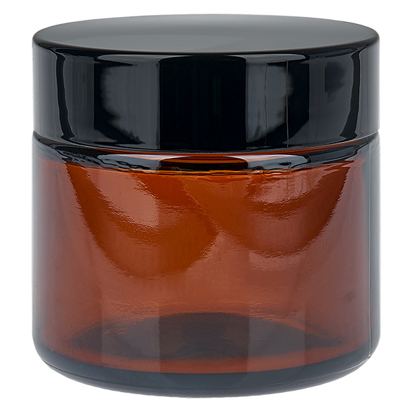 Glazen pot 60ml bruin met deksel UNiTWIST