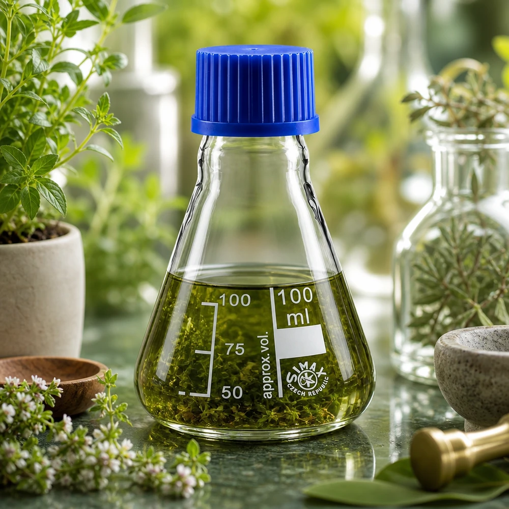 Erlenmeyer 100ml glas met nauwe hals borosilicaat met schroefdraad en sluiting Erlenmeyer 100 ml met robuuste glaskwaliteit en praktische schroefdop voor continu gebruik