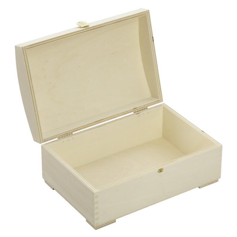 Houten box (kist) met gewelfd deksel 26x17x11cm (populier triplex) Houten box (kist) met gewelfd deksel 26x17x11cm (populier triplex)