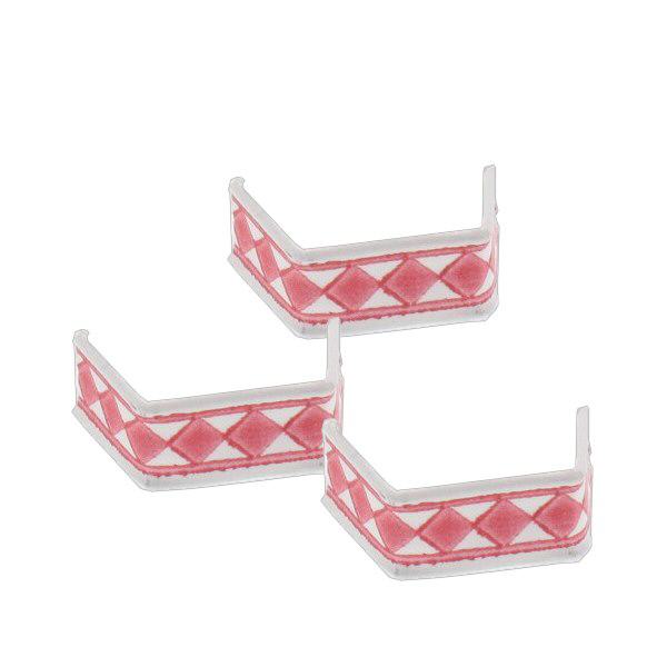 1 papieren U-clip, lengte 33, rood/wit