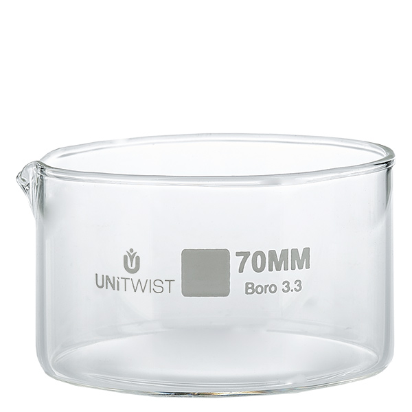 Kristalliseer schaal ø70mm borosilicaatglas UNiTWIST