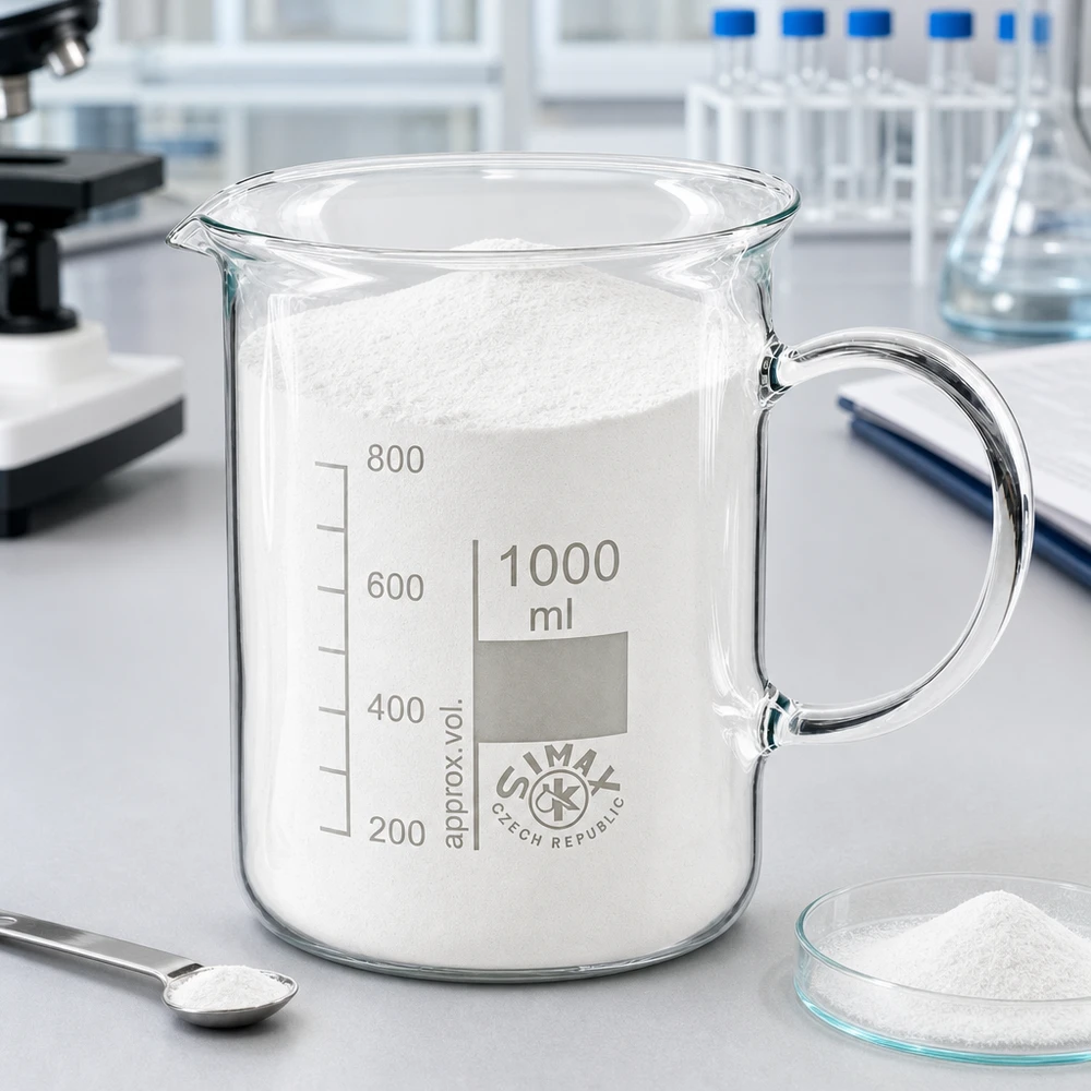 Bekerglas 1000 ml van hittebestendig borosilicaatglas met handvat Doorzichtig maatglas van 1000 ml met handvat en schaalverdeling voor nauwkeurige laboratoriumtoepassingen