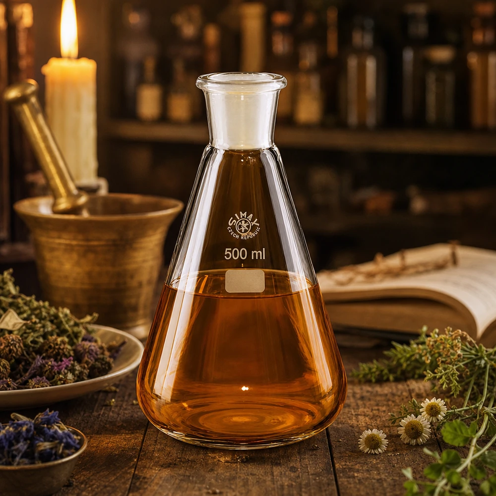 Erlenmeyer 500ml nauwe hals borosilicaat met slijpstuk 29/32 Professionele laboratoriumkolf van 500 ml met ergonomisch ontwerp voor veilig gebruik