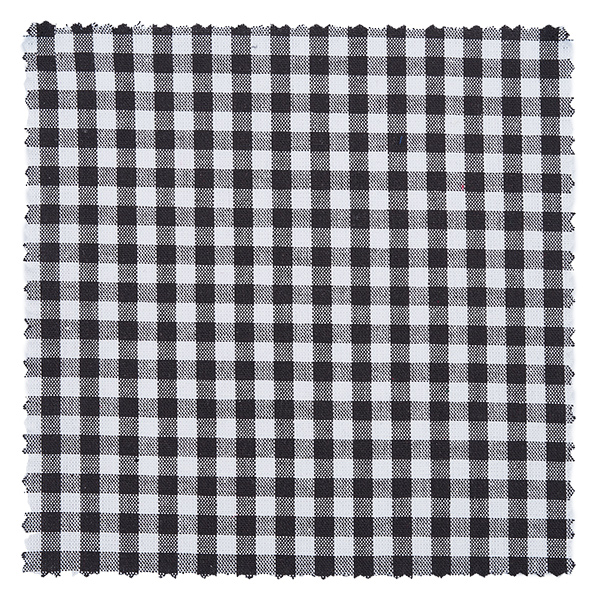 Stoffen doily geblokt wit/zwart 120x120mm vierkant Zwart-wit geblokt stofpatroon close-up, Vichy ruitjesstof voor juwelen onderleggers 12cm vierkant landhuisdecoratie