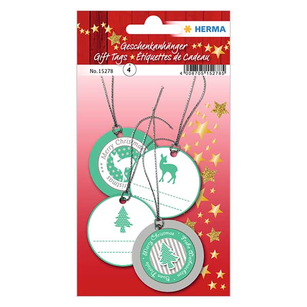 Hanger "Fawn groen" (4 stuks) met 3D glitter Hanger "Fawn groen" (4 stuks) met 3D glitter