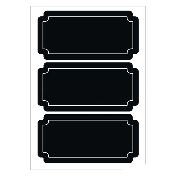 Schoolbord etiketten borden (6 stickers)