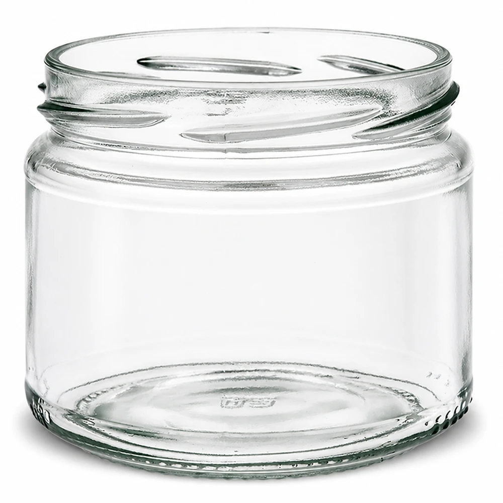 330ml rond glas zonder deksel (TO82) UNiTWIST UNiTWIST Runda330 ronde pot 330ml TO82 lege transparante inmaakpot inmaakpot zonder deksel