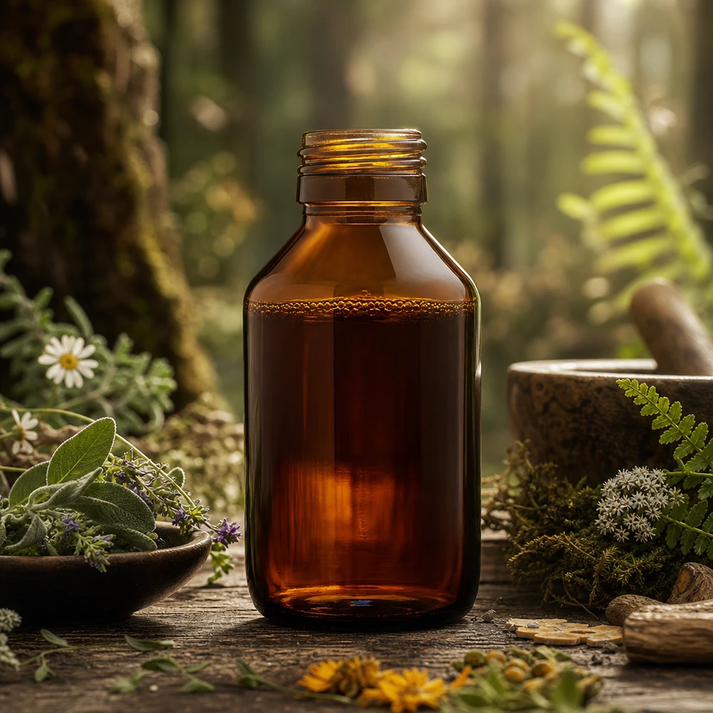 100ml Euro-medicijnfles bruin Bruin glazen flesje van 100 ml met PP28 draad, ideaal voor homeopathische preparaten en natuurlijke geneesmiddelen