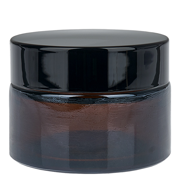 Glazen pot 30ml bruin met inlay deksel UNiTWIST