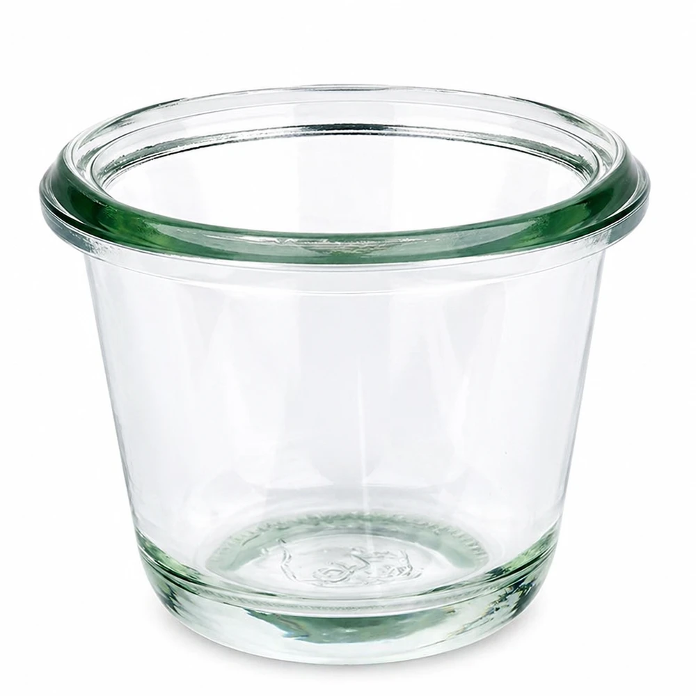 80ml gourmetglas WECK RR60 Lege 80ml WECK gourmetpot RR60 van helder glas met karakteristieke kralenrand voor conserveren en inblikken