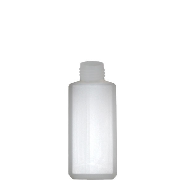 Hoekige fles 250ml HDPE blank ND 25, zonder deksel Hoekige fles 250ml HDPE blank ND 25, zonder deksel