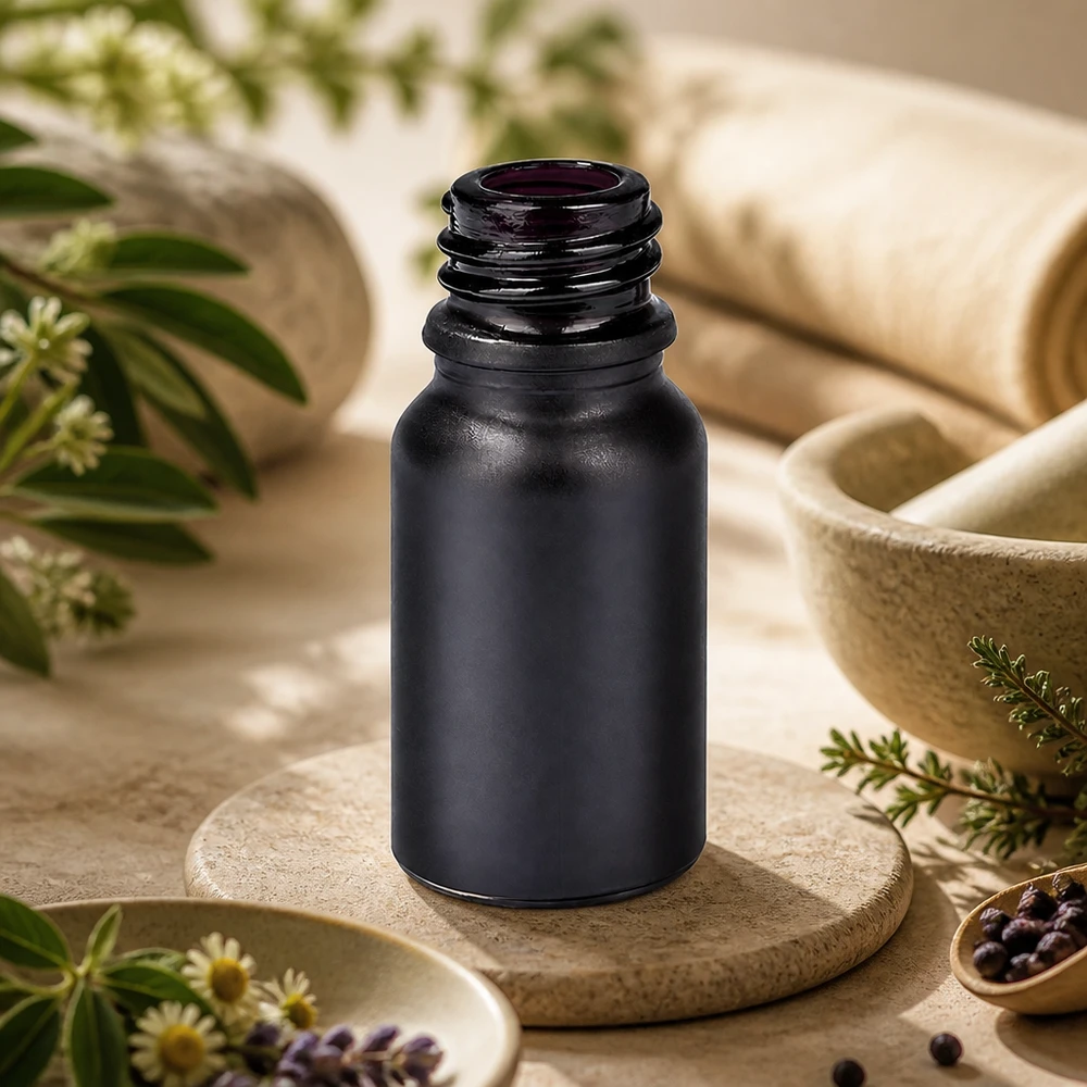 10ml apothekersflesje BlackLine UT18/10 UNiTWIST Robuuste 10 ml BlackLine UT18/10 UNiTWIST apothekersfles van duurzaam glas voor een lange levensduur