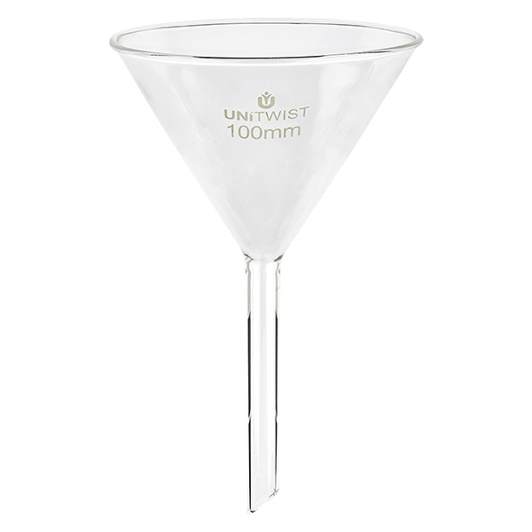 Glazen trechter ø100mm borosilicaat UNiTWIST