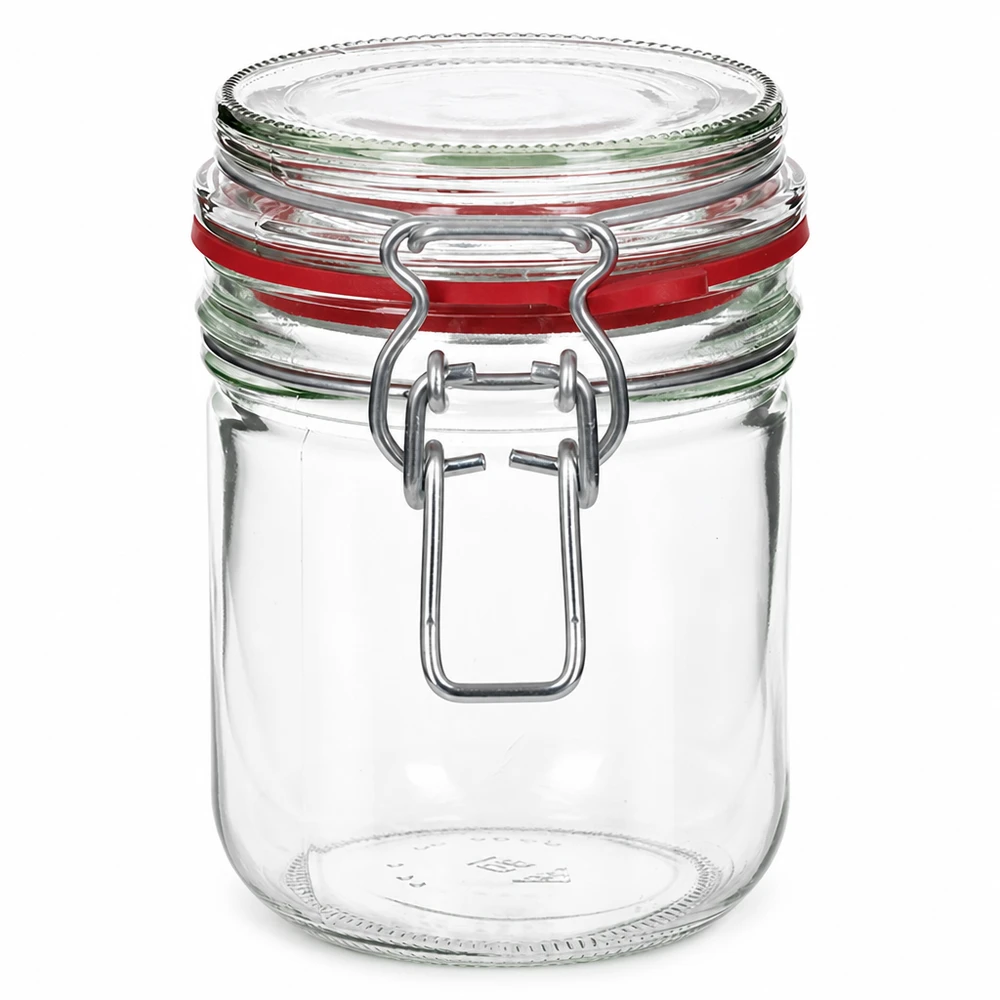 400 ml voorraadpot type G met beugelsluiting UN.. Voorraadpot van 400 ml met praktische draaidop voor het veilig bewaren van voedsel