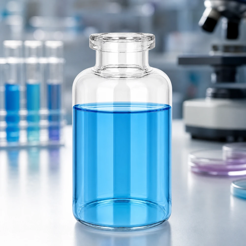 Injectiefles helder glas 30ml Hochwertige Injektionsflasche Klarglas 30ml für Injektionslösungen in klinischer Laborumgebung