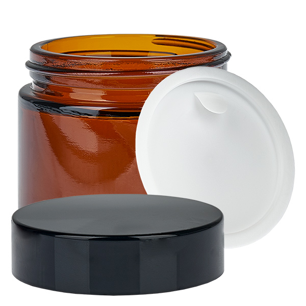 Glazen pot 60ml bruin met deksel UNiTWIST