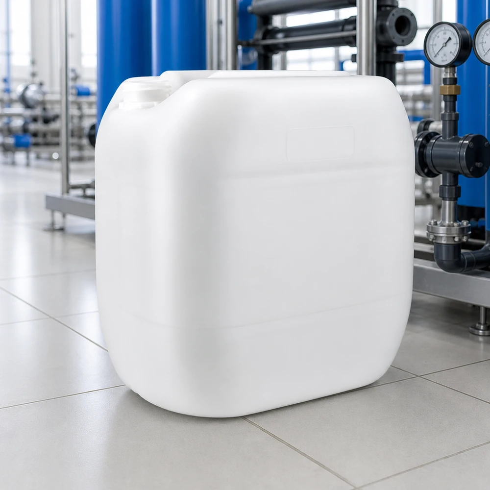 HDPE-jerrycan van 30 liter zonder sluiting, met een glad oppervlak, ideaal om te etiketteren