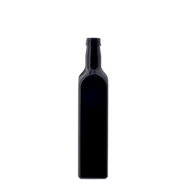 Oliefles, violetglas 500ml hoekig, UNI 31.5x24