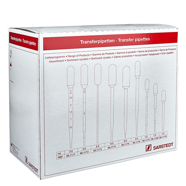Transferpipet, nominaal volume: 3,5 ml, (LxB): 155 x 12,5 mm, Transferpipet, nominaal volume: 3,5 ml, (LxB): 155 x 12,5 mm,