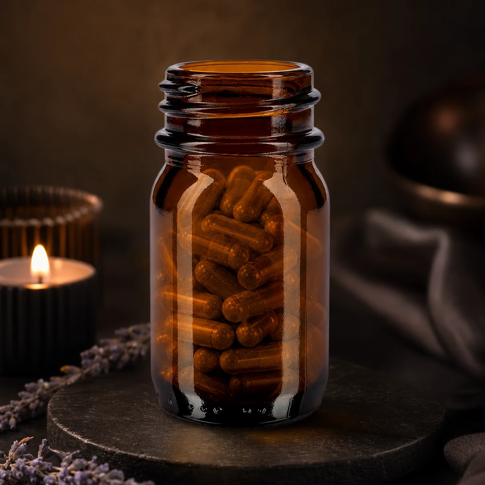 Fles met wijde hals 30 ml bruin glas met DIN 32 opening zonder sluiting Compacte 30ml fles met wijde hals gemaakt van hoogwaardig amberkleurig glas voor dagelijks gebruik