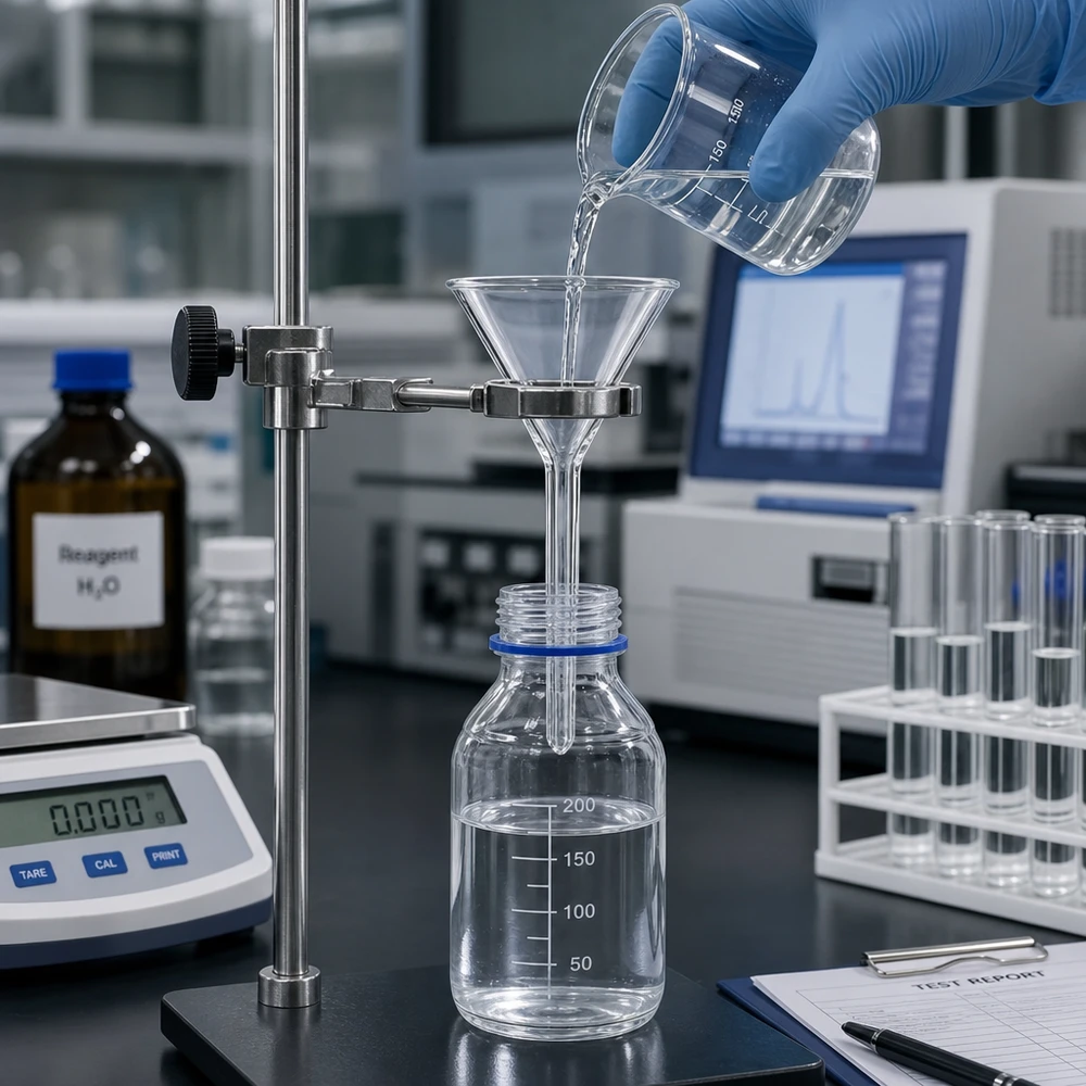 Glazen trechter Ø 45mm - borosilicaat 3.3 - 60° hoek Korte trechter 45 mm gemaakt van hittebestendig borosilicaat voor professioneel laboratoriumwerk