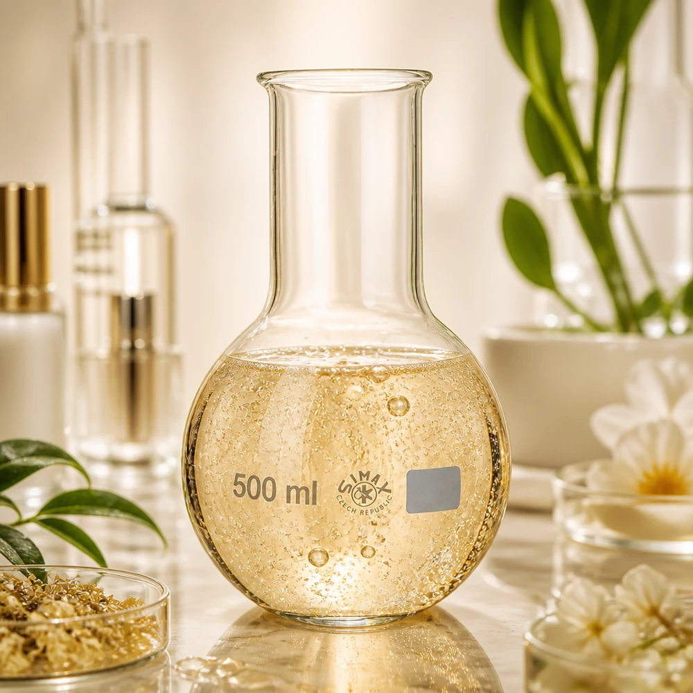 Platbodem kolf 500ml wijde hals borosilicaat met afgeronde rand Glazen flacon met brede mond 500 ml met brede bodem voor het veilig bewaren van vloeistoffen