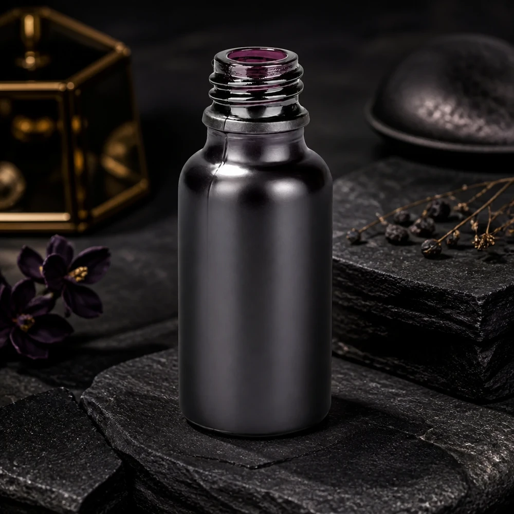 20ml apothekersfles BlackLine UT18/20 UNiTWIST Zwart glazen flesje van 20 ml met UNiTWIST-technologie voor professionele laboratoriumtoepassingen