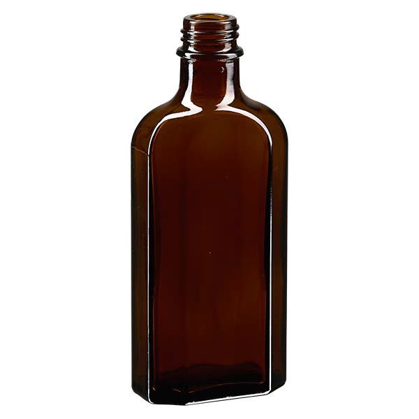 125 ml bruine meplatfles met DIN 22 monding 125 ml bruine meplatfles met DIN 22 monding