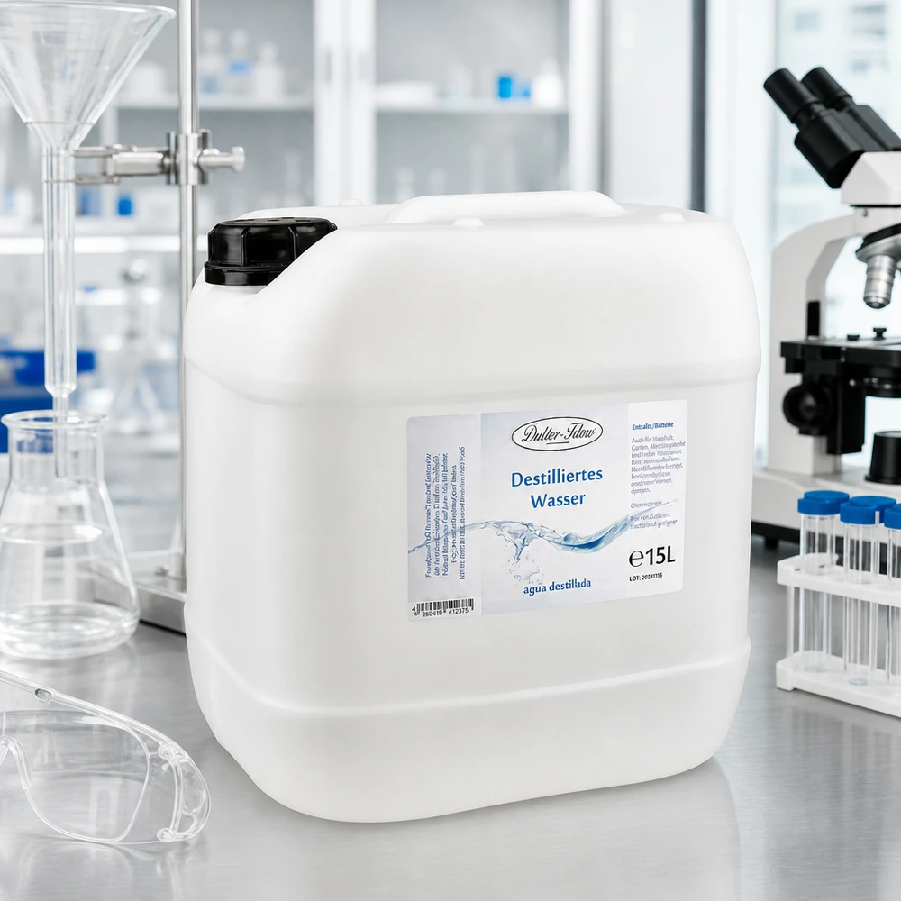 15 liter gedestilleerd water - Aqua dest in blanke premium jerrycan van Doktor Klaus 15 liter gedestilleerd water - Aqua dest in blanke premium jerrycan van Doktor Klaus