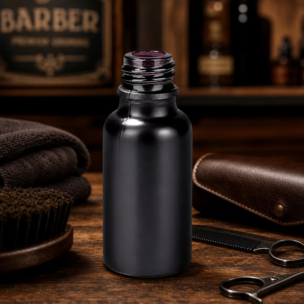 20ml apothekersfles BlackLine UT18/20 UNiTWIST Professionele 20ml apothekersfles BlackLine voor hoogwaardige baardoliën en verzorgingsproducten