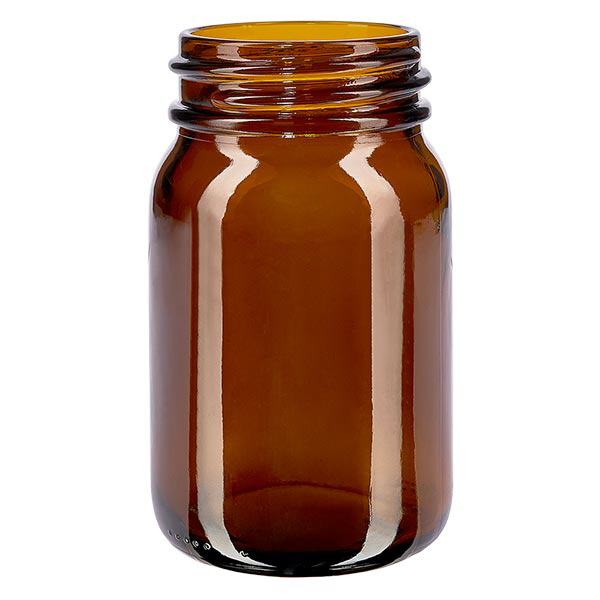 200ml wijde hals fles amber glas
