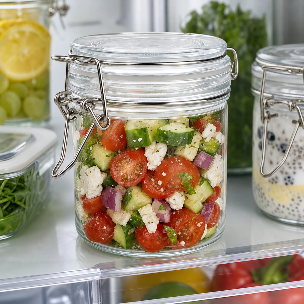 250 ml voorraadpot type S met scharnierende top UN. 250 ml voorraadpot type S met scharnierende top UN.