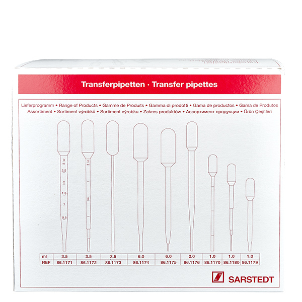 Transferpipet, nominaal volume: 3,5 ml, (LxB): 155 x 12,5 mm,