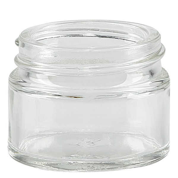 Glazen pot 15ml helder glas 38mm/R3, zonder sluiting Glazen pot 15ml helder glas 38mm/R3, zonder sluiting