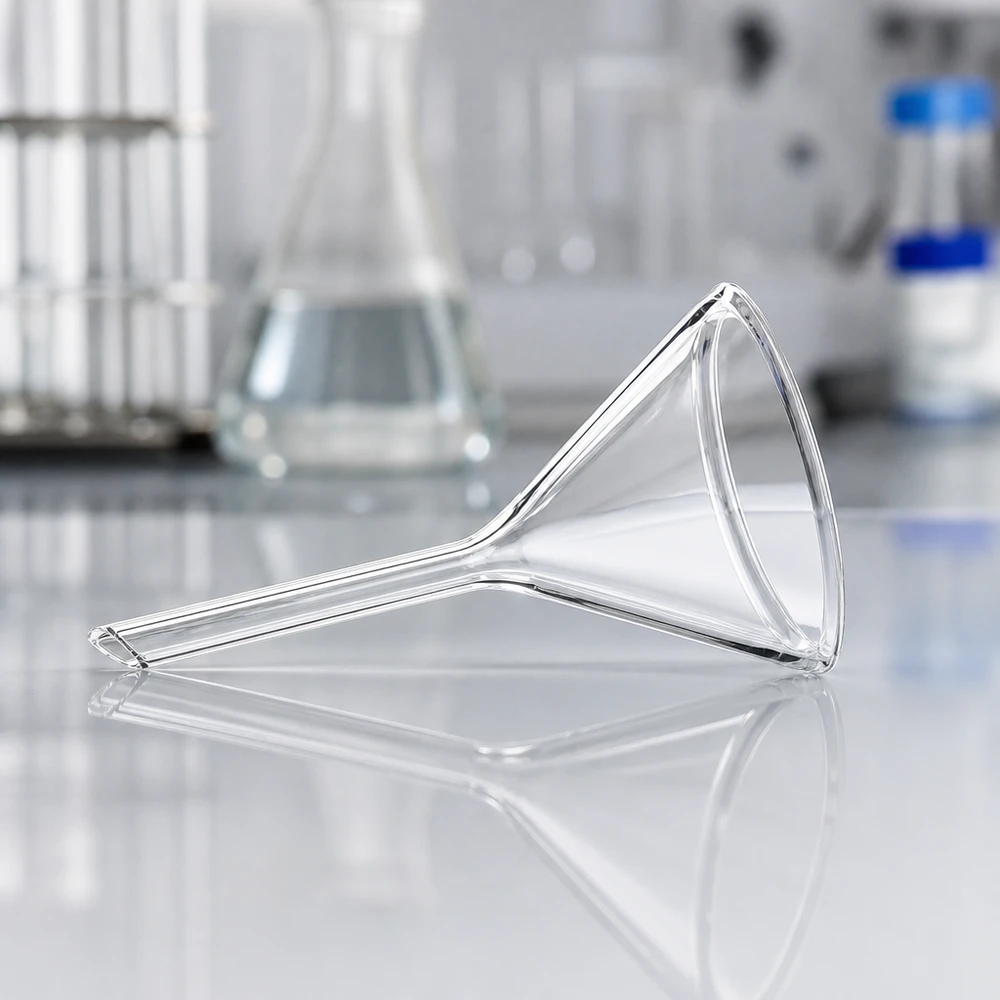 Glazen trechter Ø 40mm - kalk-soda-glas - 60° hoek Glazen laboratoriumtrechter van soda lime glas met een diameter van 40 mm voor het nauwkeurig decanteren van vloeistoffen