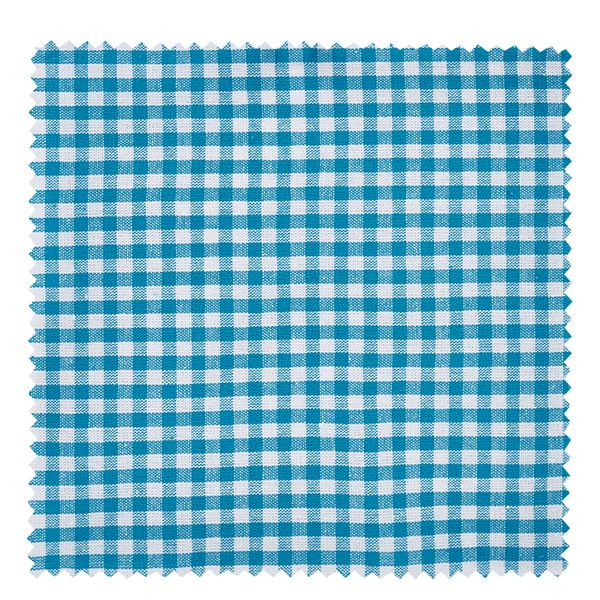 Stoffen lapje voor deksel turquoise geruit 15cm hoekig Eckiges Stoff Schmuckdeckchen in türkis-weißem Karomuster 15cm für Einmachgläser und Marmeladengläser