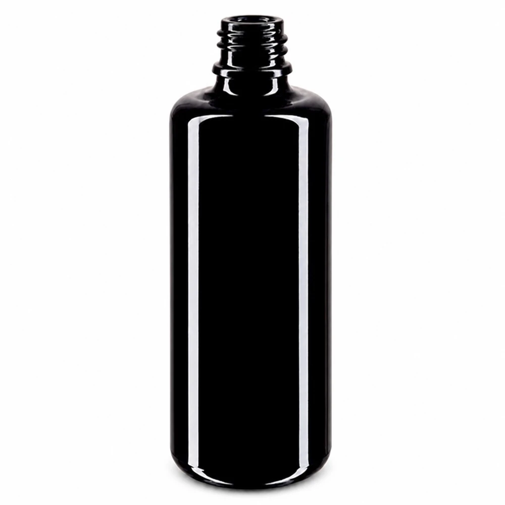 Violetglas fles 50ml DIN 18 (Mironglas) Compacte 50 ml druppelflacon van UV-beschermend violet glas voor nauwkeurig doseren