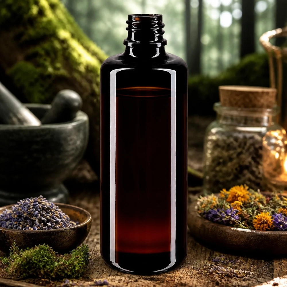 Violetglas fles 100ml DIN 18 (Mironglas) Violet glazen druppelfles Orion 100ml met praktisch formaat voor op reis en thuis