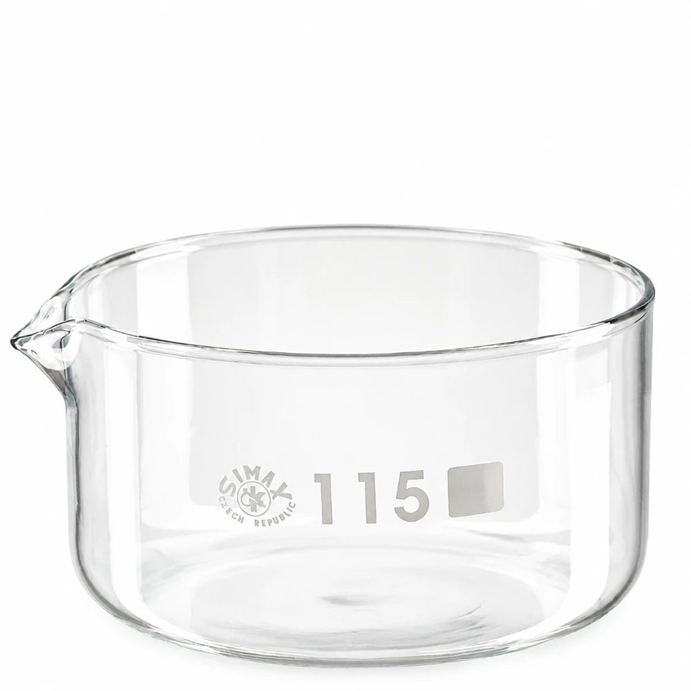 SIMAX laboratoriumschaal 500 ml van hoogwaardig borosilicaatglas met uitgietmond, Tsjechië, ø 115 mm