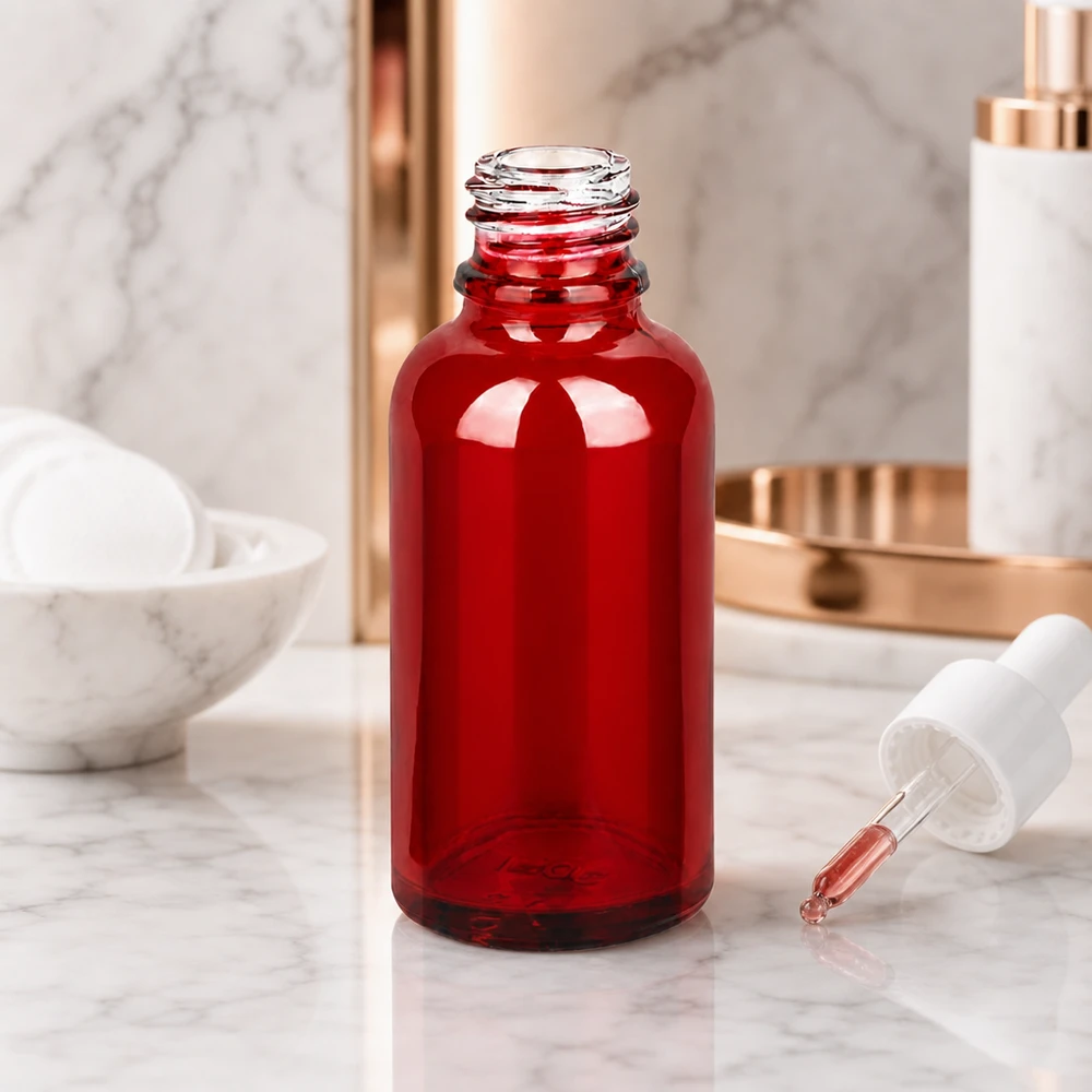 30ml fles Apothekersfles RedLine UT18/30 UNiTWIST 30ml RedLine UT18/30 UNiTWIST glazen fles met praktische druppelaar voor vloeibare preparaten