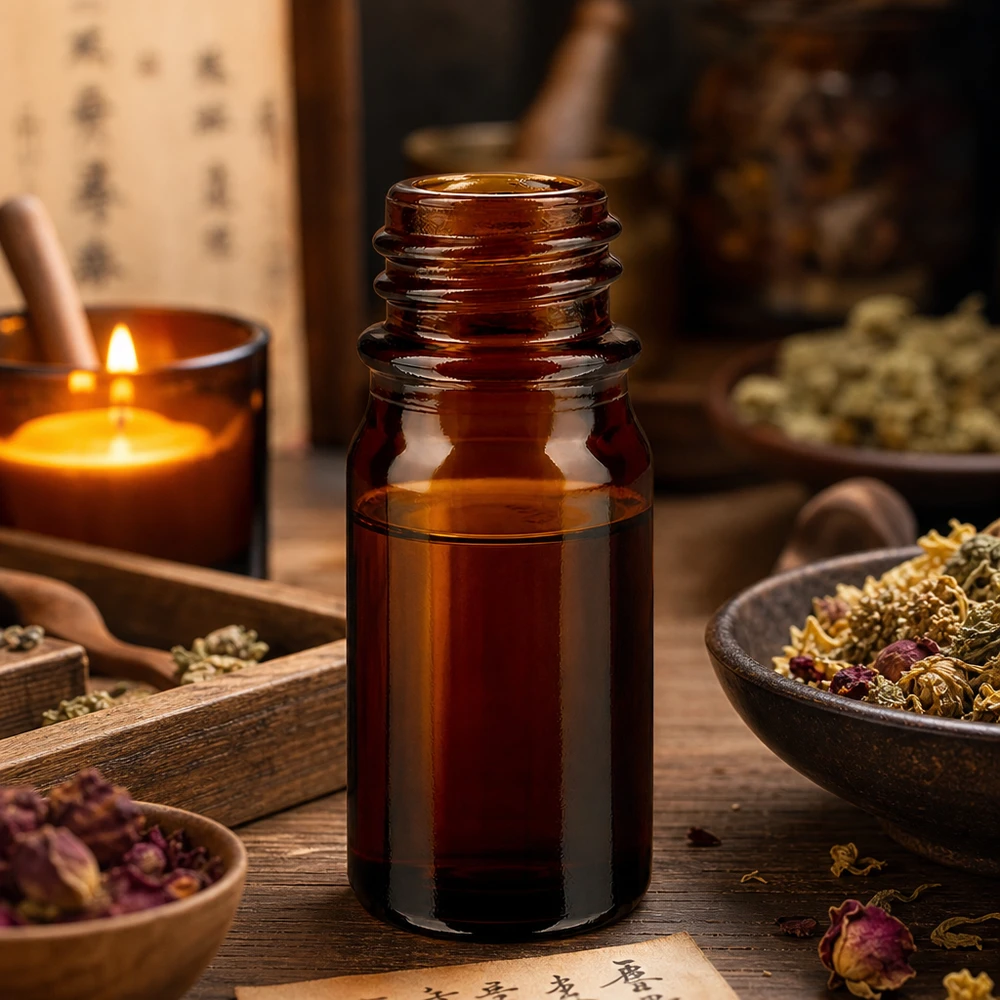 Bruine glazen fles 5ml 5ml bruin apothekersflesje ApoGlas met Chinese kruiden karakters en traditionele geneeskunde kenmerken