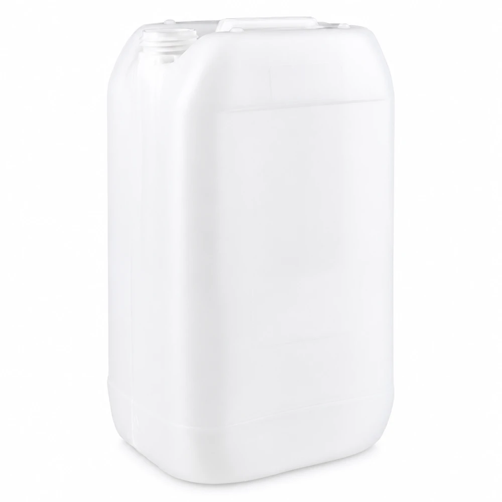 Grote witte vloeistofcontainer van 15 liter, rechthoekig, zonder sluiting, voor water en chemicaliën