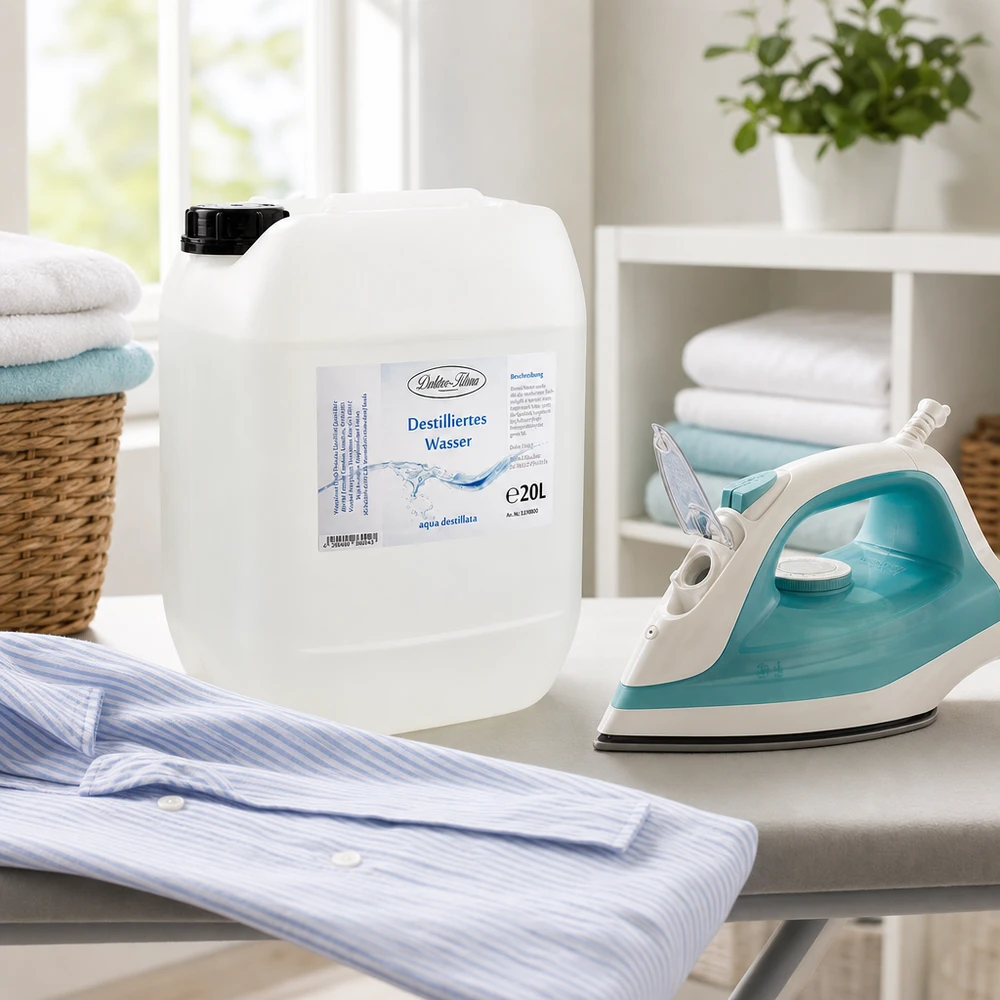 20 liter gedestilleerd water - Aqua dest in blanke premium jerrycan van Doktor Klaus Doktor-Klaus 20L destilliertes Wasser in robustem Behälter für industrielle und private Nutzung