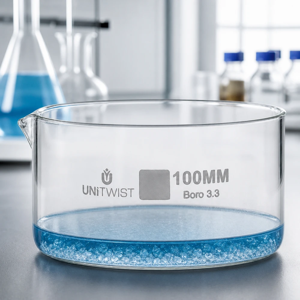 Kristallisatieschaal UNiTWIST 100 mm Boro 3.3, chemicaliënbestendig, hittebestendig, laboratoriumglaswerk