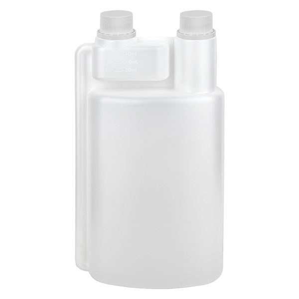 Doseerfles 1000ml HDPE helder (60ml doseerkamer)
