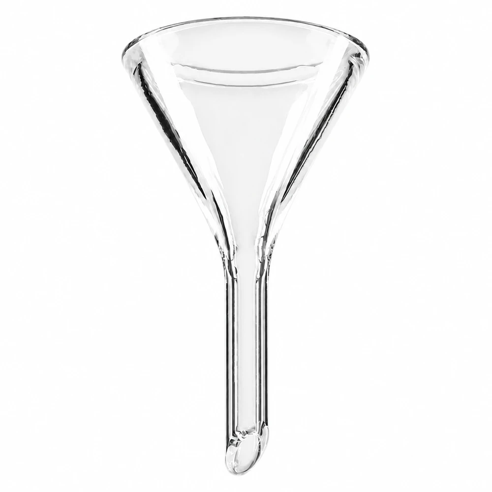 Glazen trechter Ø 30mm - kalk-soda-glas - 60° hoek Glazen trechter met een diameter van 30 mm gemaakt van soda lime glas met een hoek van 60 graden voor laboratoriumgebruik