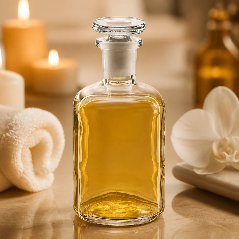 Apothekersfles 100 ml nauwe hals helder glas incl. glazen stop Vintage glazen fles 100 ml, helder, smalle hals, stop, massage, spa, karaf, design