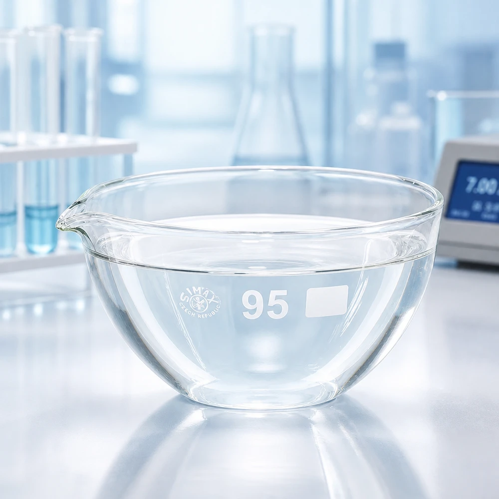 Indampschaal 170ml van borosilicaatglas met schenktuit Professionele laboratoriumapparatuur 170ml verdampingsschaal met schenktuit van hoogwaardig glas